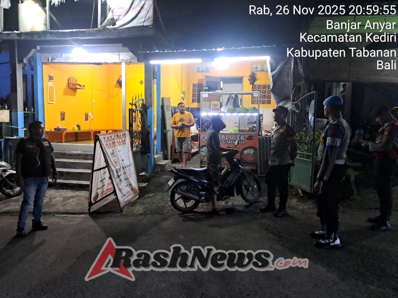 Polres Tabanan Gelar Blue Light Patrol, Sasar Lokasi Keramaian untuk Jaga Kondusifitas Wilayah