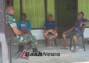 Babinsa Sertu Efrem Diakon Fit Gelar Komsos Bahas Ketahanan Pangan di Desa Taunbaen