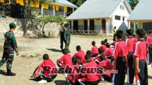 Prajurit Pos Ailala Berikan Pelatihan PBB untuk Siswa di Perbatasan Malaka
