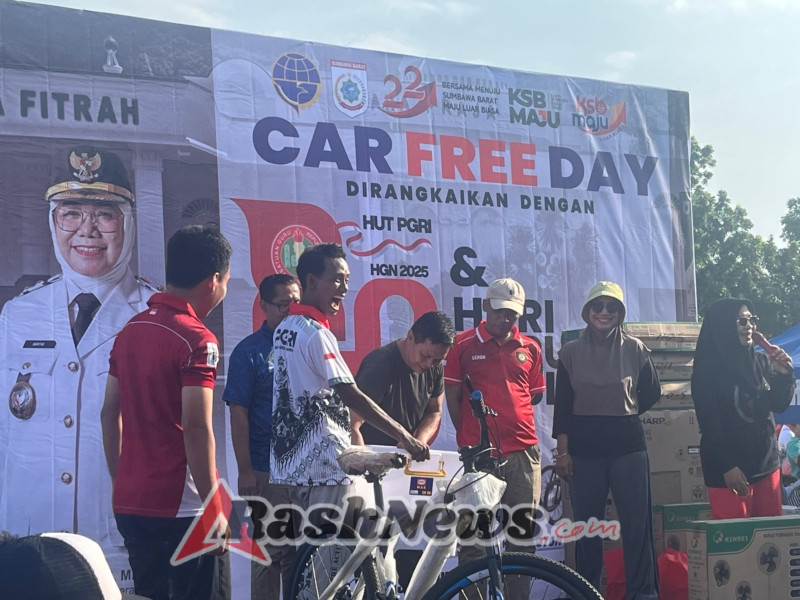 Ratusan Peserta Padati CFD HUT PGRI, Kasdim 1628/KSB Tegaskan Dukungan TNI untuk Dunia Pendidikan