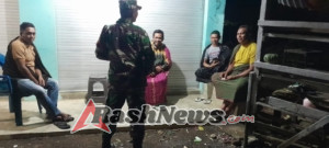 Kebersamaan Babinsa dan Warga Warnai Ronda Malam di Tambora