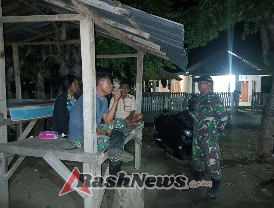 Dusun Lapangan Aman, Babinsa Koramil 1614-06/Manggelewa Gelar Ronda Malam