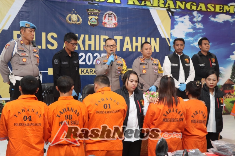 Kado Tutup Tahun 2025, Polres Karangasem Ungkap 6 Kasus Kriminalitas Menonjol Bulan Desember