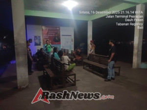 Blue Light Patrol Gabungan Polres Tabanan Jaga Keamanan di Pusat Keramaian Malam Hari