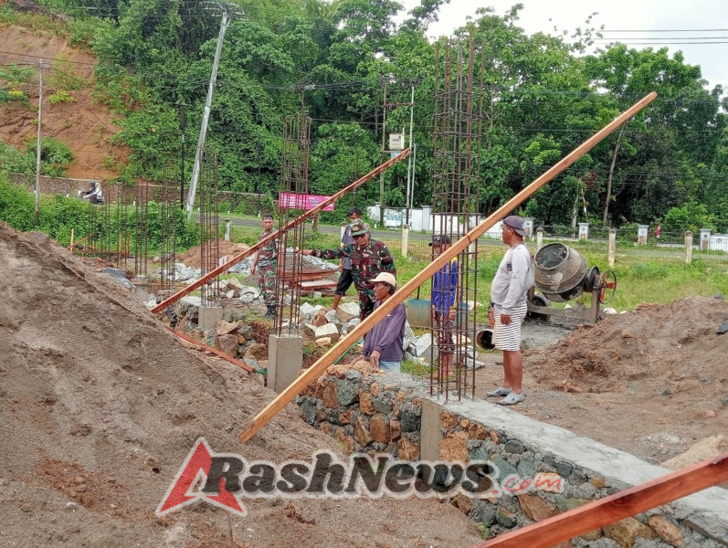 KDKMP Labuhan Lalar Masuki Tahap Lanjutan, Danramil Taliwang Lakukan Monitoring Lapangan