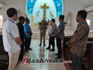 Sambang kamtibmas menjelang Natal & Tahun Baru Kapolsek Kuta tinjau kesiapan pengamanan di Gereja Santo Fransiskus Xaverius