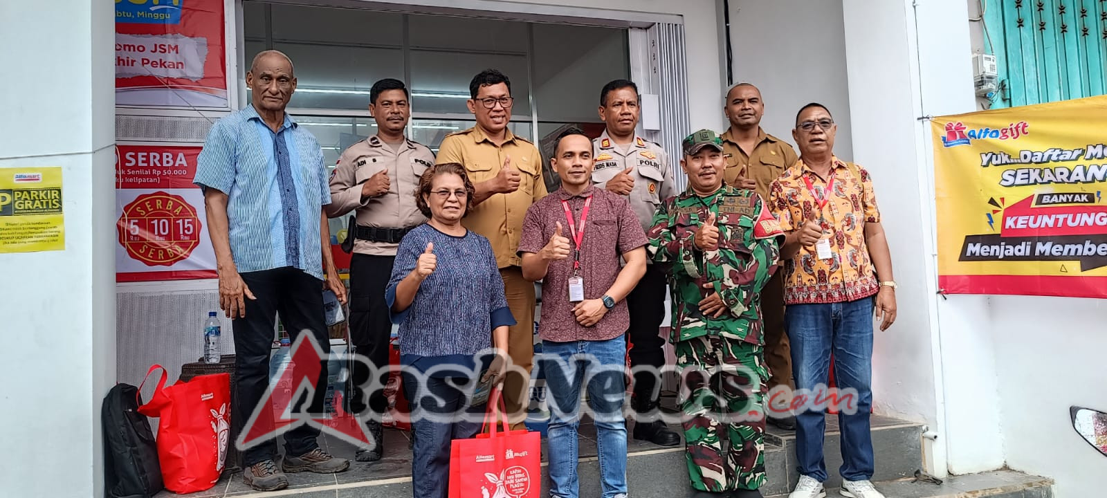 Kehadiran Babinsa Perkuat Sinergi Pembukaan Alfa Mart