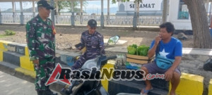 TNI Koramil Poto Tano Perketat Pengawasan di Pelabuhan, Mobilitas Warga Berjalan Tertib