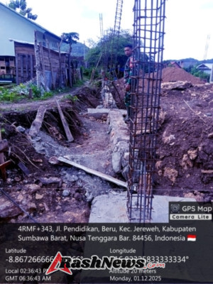 Babinsa Desa Belo Jadi Garda Terdepan dalam Pengawasan Proyek Pembangunan Koperasi