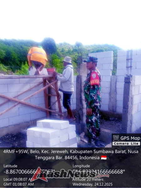 Serda Sukardin Laksanakan Pengawasan Pembangunan Koperasi Merah Putih Desa Belo