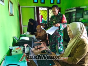 Koramil 1628-03/Seteluk Kawal Pendataan Penerima Kartu KSB Maju