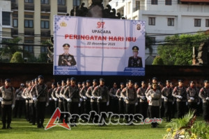 Peringati Hari Ibu ke-97 Tahun 2025, Polda Bali Gelar Upacara Bendera