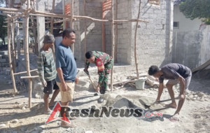 Koptu Natalino Jadi Teladan, Tunjukkan Semangat Kebersamaan Lewat Gotong Royong