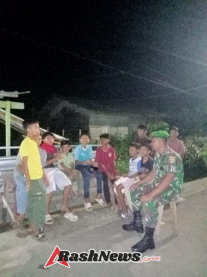 Giat Patroli Koramil Poto Tano Berikan Rasa Aman kepada Warga di Malam Hari