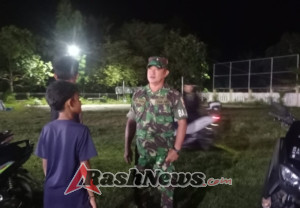 Serka A. Hapit Pimpin Patroli Malam Koramil 1628-05/Jereweh