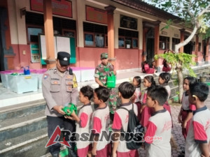 Polsek Gianyar Monitoring Pendistribusian Program Makan Bergizi Gratis di Kelurahan Samplangan
