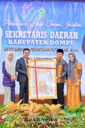 Kehadiran Kasdim 1614/Dompu Warnai Acara Serah Terima Jabatan Sekda Dompu