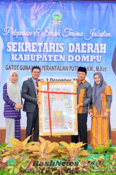 Kehadiran Kasdim 1614/Dompu Warnai Acara Serah Terima Jabatan Sekda Dompu