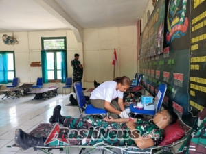 Sambut Hari Juang TNI AD Ke-80 Tahun 2025, Kodim Belu Gelar Baksos Donor Darah