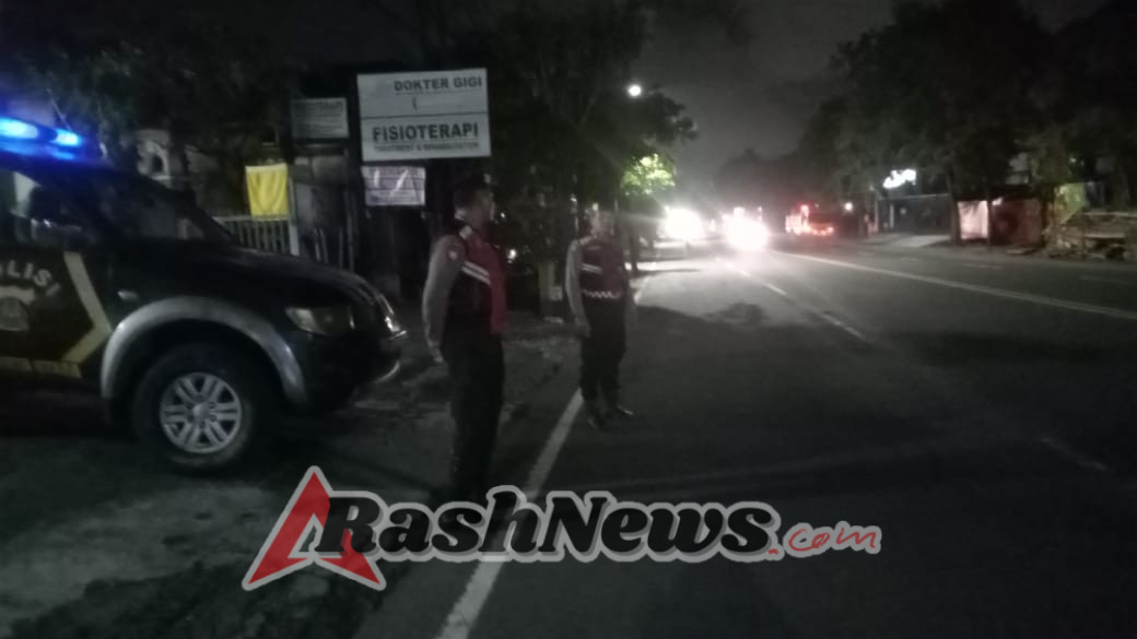 Antisipasi Balapan Liar  Polsek Kuta Utara Patroli Jelang Subuh Di Jalan Gatsu Barat