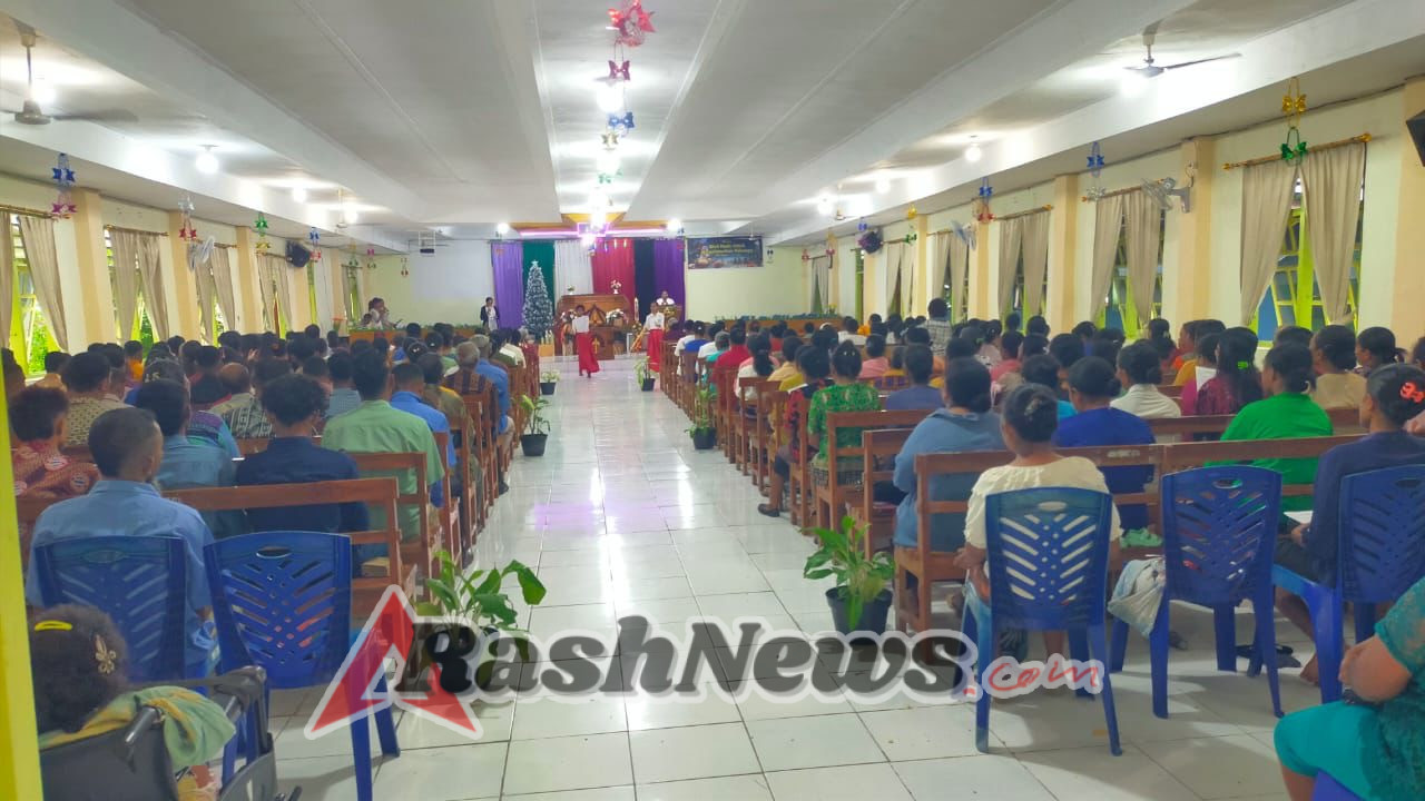 Babinsa Lapor Pengamanan Ibadat Mingguan Pasca Natal di Kalabahi