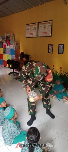 Serda Lalu Rupawan Kawal Pelaksanaan MBG untuk Siswa TK di Desa Lamusung