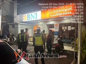 Blue Light Patrol Gabungan Polres Tabanan Perketat Pengamanan Dini Hari, Antisipasi Kejahatan 3C