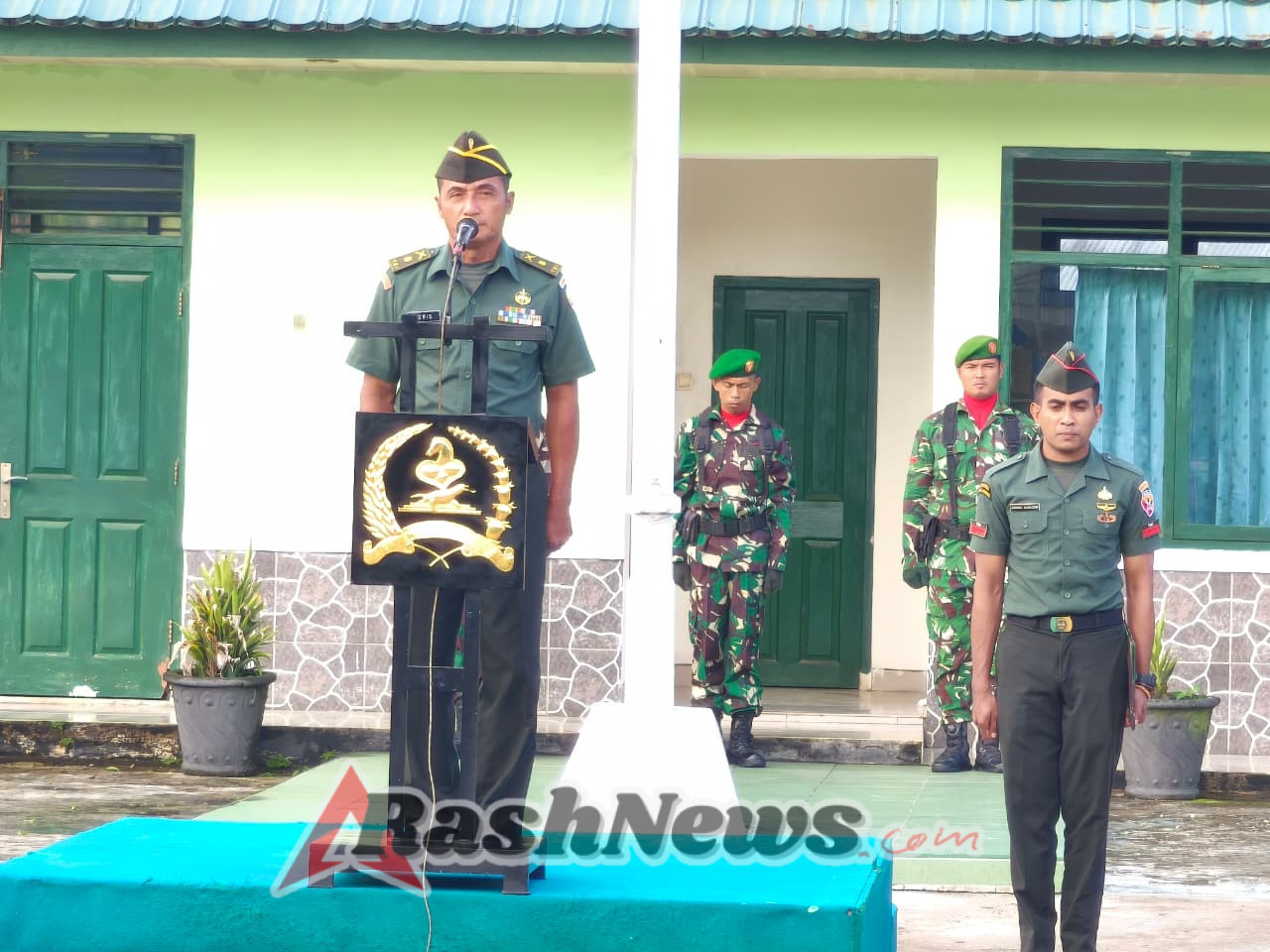 Wujudkan Disiplin Prajurit, Kasdim 1613/Sumba Barat Gelar Upacara Mingguan
