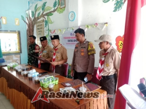 Pelantikan Kwarran Lopok, Koramil 1607-06 Perkuat Kerja Sama dengan Pembina Pramuka