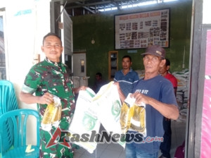 Sinergi TNI dan Pemdes, Penyaluran Bantuan Pangan Berjalan Tertib dan Lancar di Kalimango