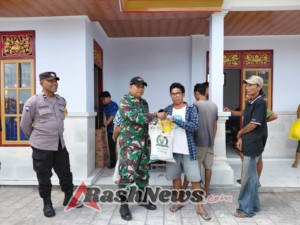Kolaborasi Aparat Kewilayahan Kawal Penyaluran Bantuan Pangan di Desa Patemon