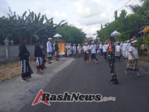 Pastikan Upacara keagamaan Di Wilayah Aman Dan Kondusif, Letkol Sisik Pramono Optimalkan Peran Aktif Babinsa