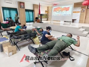 Donor Darah Peringatan Hari Juang TNI AD Tahun 2025, Dandim Klungkung Tegaskan TNI AD Hadir Dan Bermanfaat