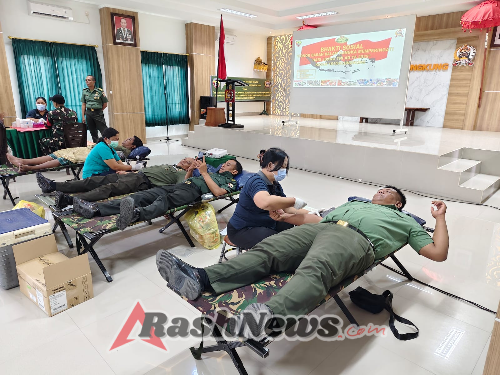 Donor Darah Peringatan Hari Juang TNI AD Tahun 2025, Dandim Klungkung Tegaskan TNI AD Hadir Dan Bermanfaat