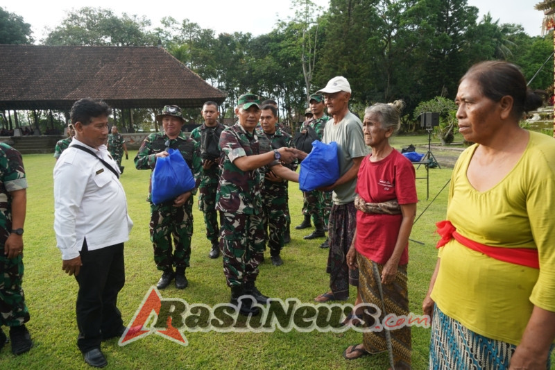Kegiatan Gerak Jalan Peleton Beranting Yudawastu Pramuka Jaya, Kasrem 163/WSA Bagikan Sembako dan Tabur Bunga di TMP Pancaka Thirta Tabanan