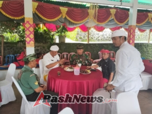 Pererat Silaturahmi, Danramil 1609-09/Sawan Hadiri Upacara Pelebonan dan Maligia