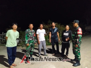 ‎Koramil 1607-03/Ropang Aktif Patroli Malam, Ajak Warga Jaga Kamtibmas ‎ ‎Cegah Gangguan Keamanan,