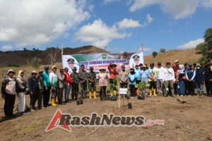 ‎Safari Sumbawa Menanam, Kodim 1607/Sumbawa Turut Serta Hijaukan Bendungan Gapit ‎