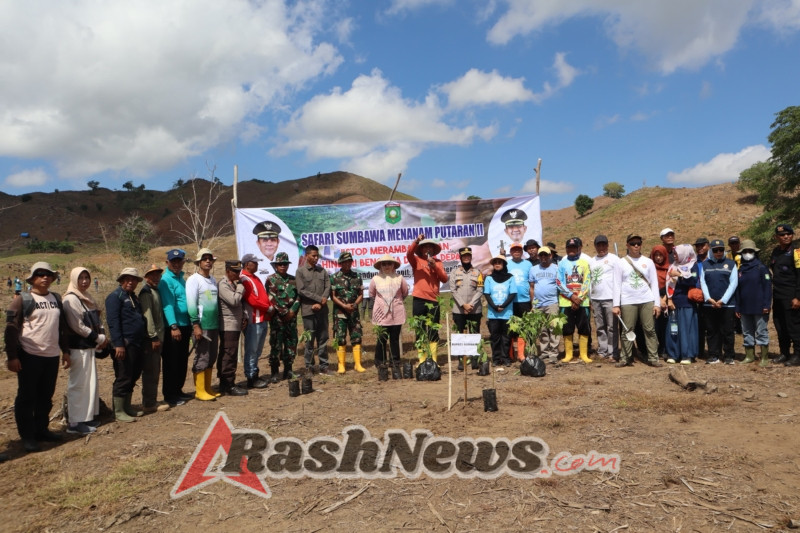 ‎Safari Sumbawa Menanam, Kodim 1607/Sumbawa Turut Serta Hijaukan Bendungan Gapit ‎