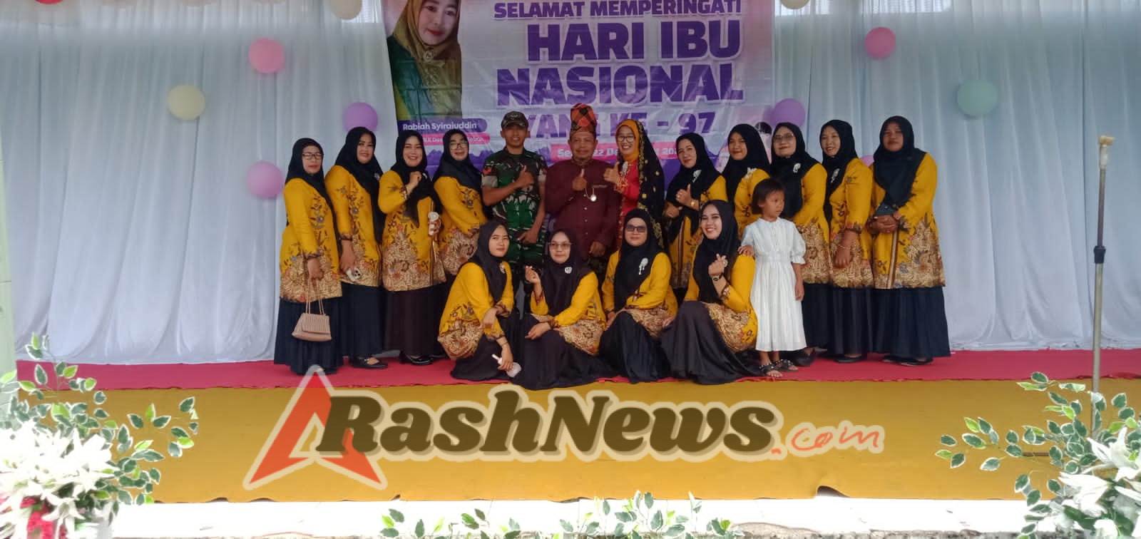 Babinsa Mapin Kebak Hadiri Peringatan Hari Ibu Nasional ke-97
