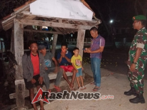 Anggota Koramil 1607-08/Moyo Hulu Gelar Patroli Kamtibmas dan Imbau Waspada Bencana