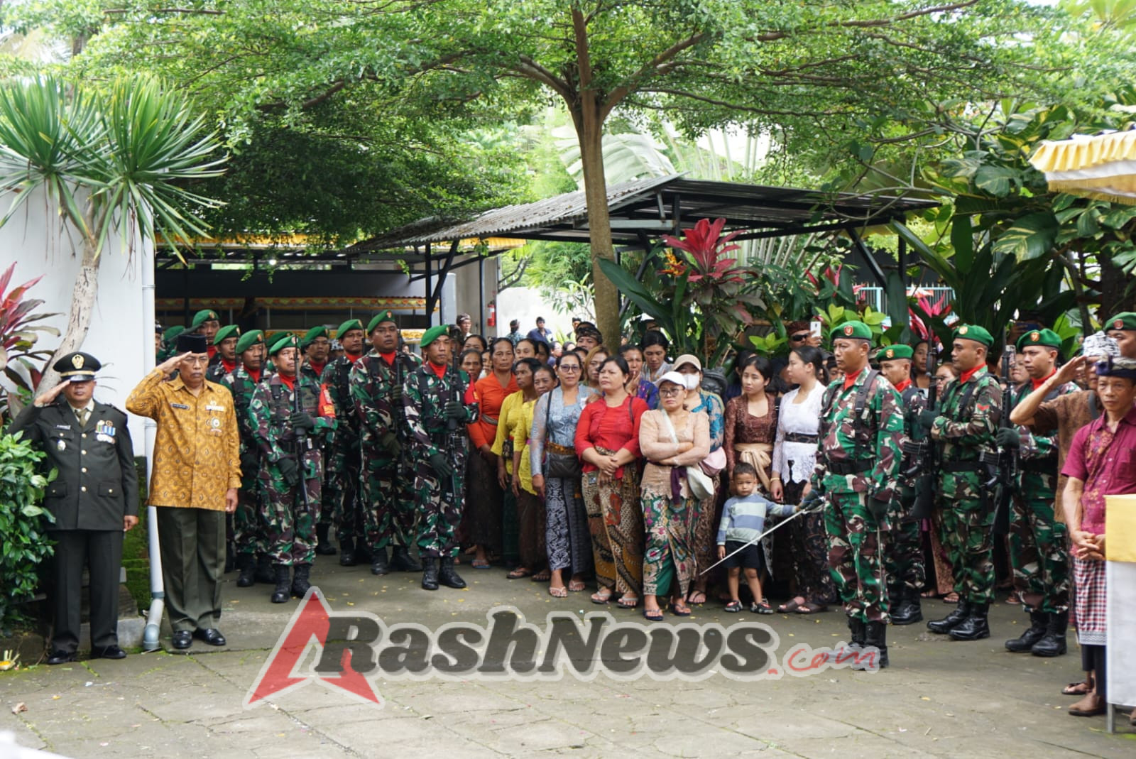 Kasdim Tabanan Pimpin Upacara Perabuan Militer Almarhum Letkol CPL (Purn) I Wayan Djigrug Adijaya Giri