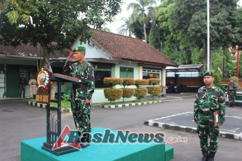 Kodim 1616/Gianyar Laksanakan Upacara Rutin Senin, Tanamkan Jiwa Patriotisme Prajurit