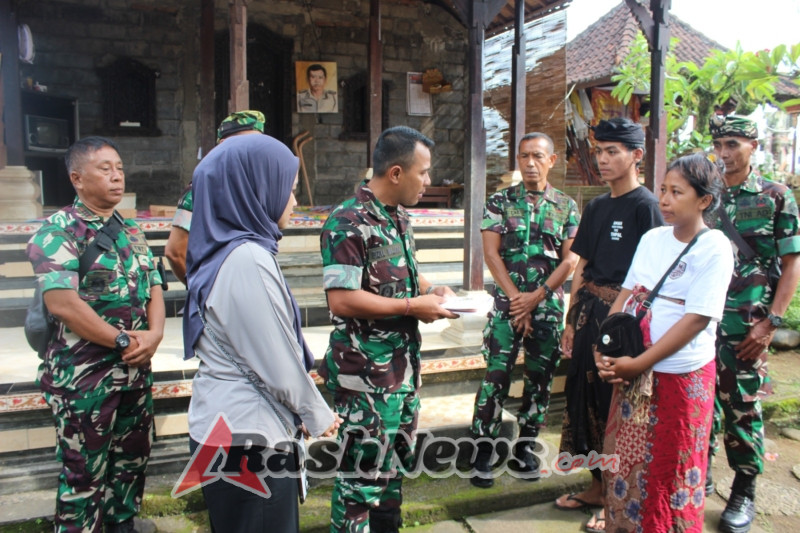 Kodim 1616/Gianyar Tunjukkan Solidaritas, Dandim Hadiri Rumah Duka PNS Terbaik Kodim