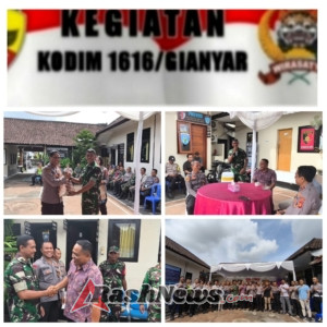Koramil 1616-04/Blahbatuh Apresiasi Pengabdian Kapolsek Blahbatuh yang Purna Tugas