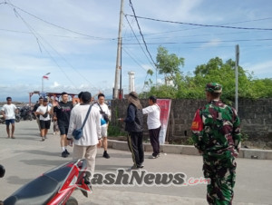 Pantau Keamanan Akses Keluar Masuk, Koramil Nusa Penida Gelar Penjagaan Dan Patroli Pelabuhan