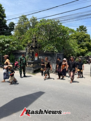 Kawal Prosesi Upacara Pembakaran Jenasah Warga Binaan, Babinsa Ped Pastikan Aman Dan Lancar