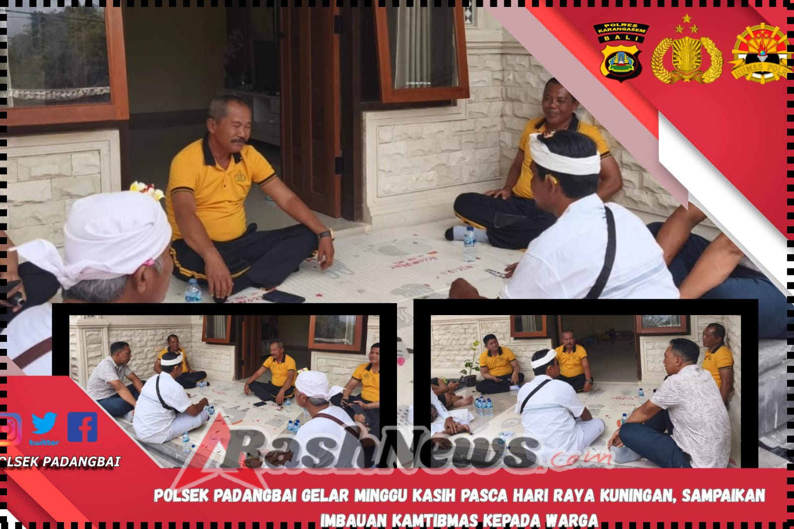 Polsek Padangbai Gelar Minggu Kasih Pasca Hari Raya Kuningan, Sampaikan Imbauan Kamtibmas kepada Warga*