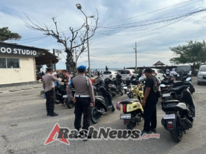 Polsek Kuta Utara Amankan Obyek Wisata Saat Libur Hari Umanis Kuningan