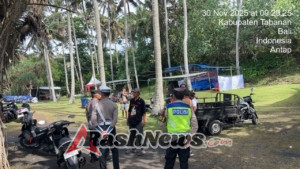 Polsek Selemadeg Amankan Puncak Umanis Kuningan di Pantai Batulumbang